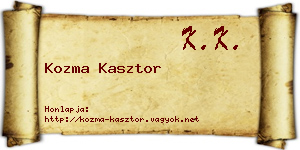 Kozma Kasztor névjegykártya